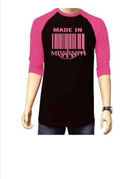 Made In MS Baseball tees(Unisex)