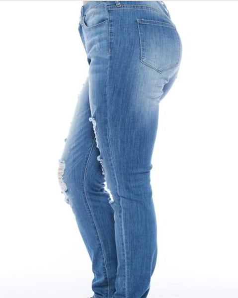 Plus Size Ripped Skinny Jeans