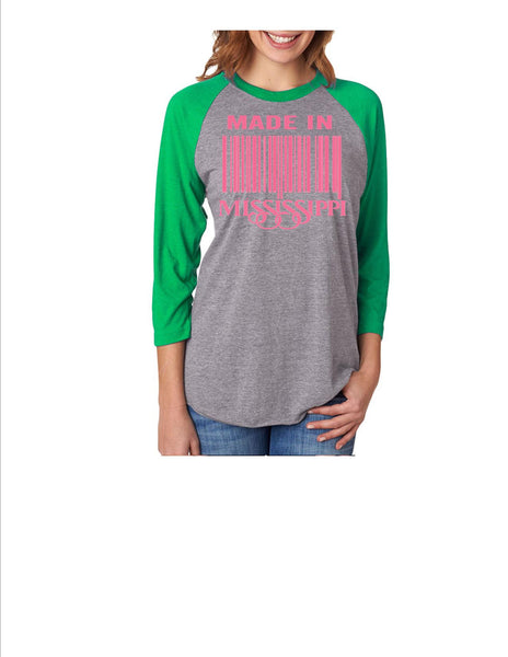 Made In MS Baseball tees(Unisex)