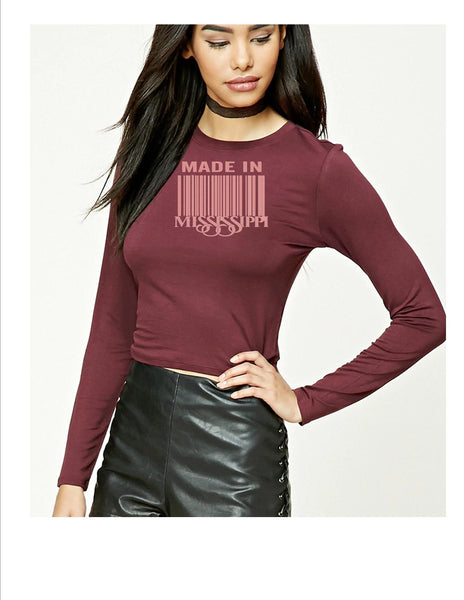 Long Sleeve Crop Tops