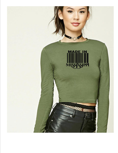 Long Sleeve Crop Tops