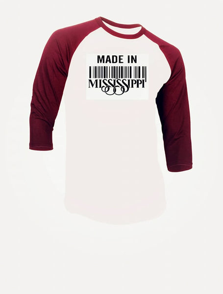 Made In MS Baseball tees(Unisex)