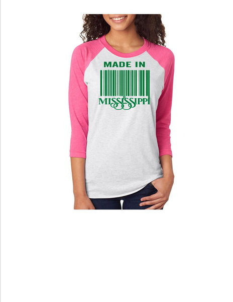 Made In MS Baseball tees(Unisex)